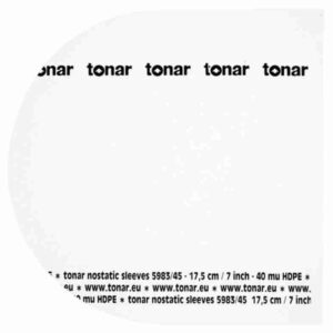 TONAR 5983/45 NOSTATIC Record Inner Sleeves