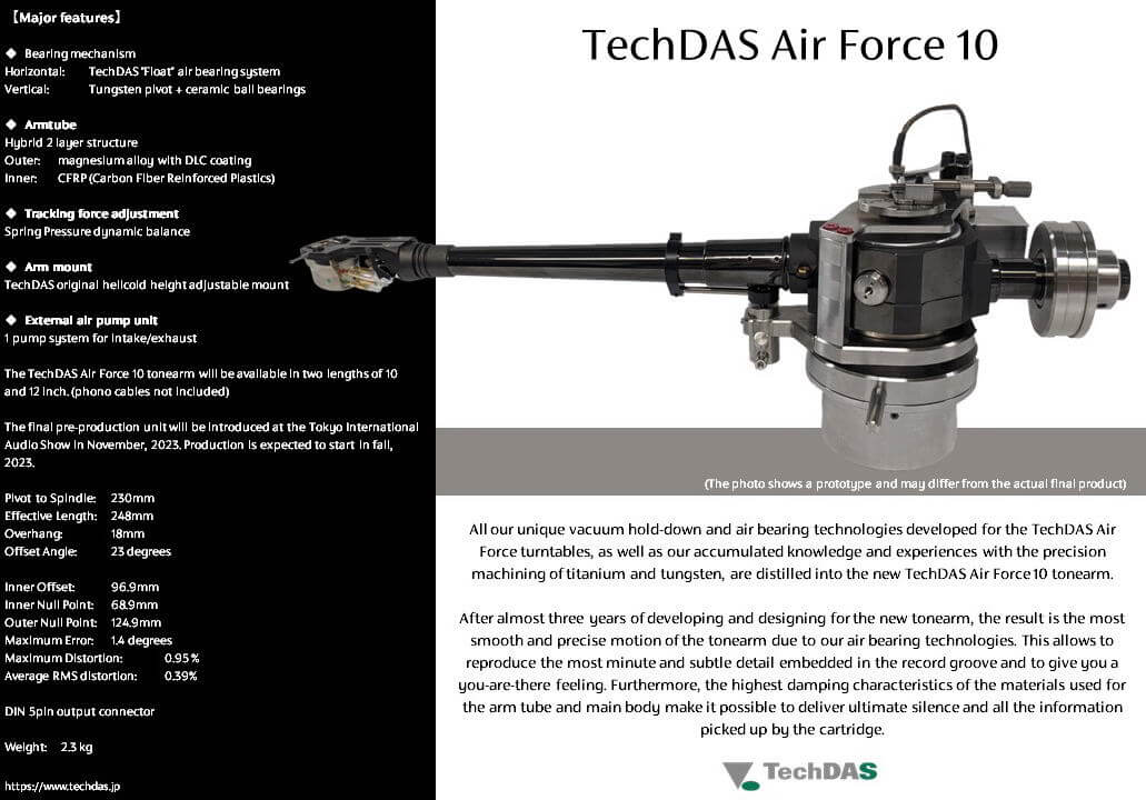 TechDAS Air Force 10 Tonearm - Image 3